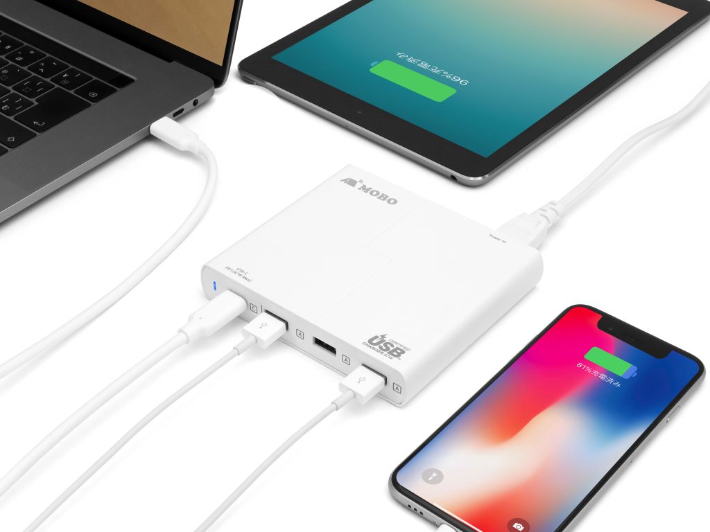 USB-C PD87W MultiPort USB AC Adapter | MOBO